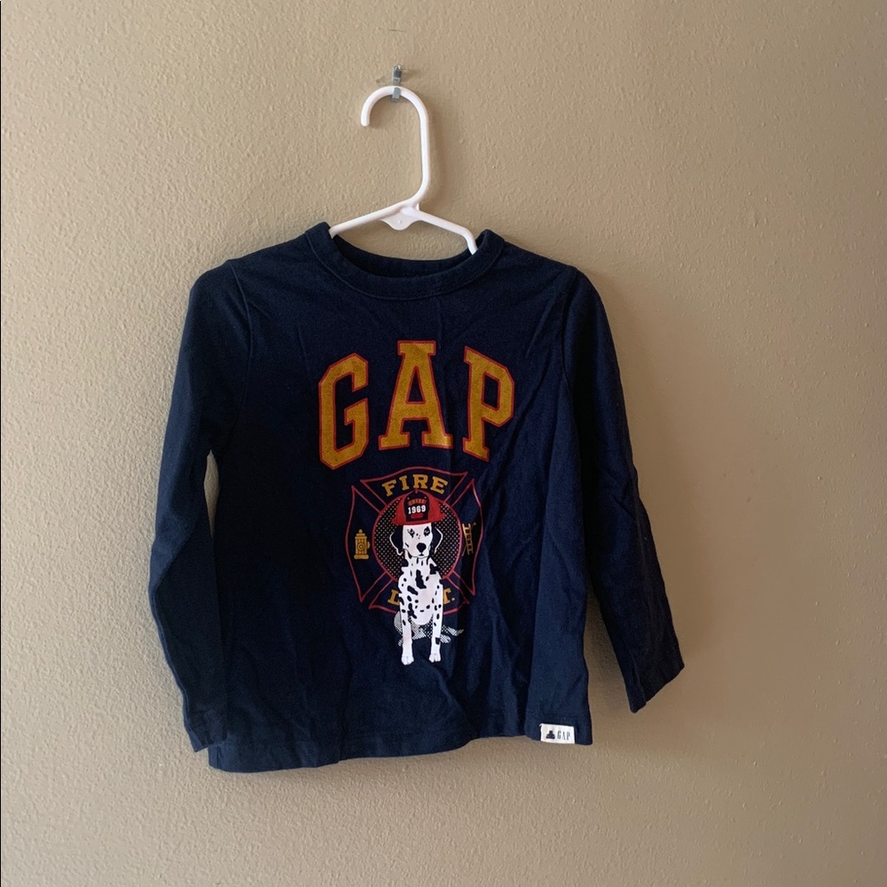 GAP Kids Dark Blue Firefighter Graphic Tee